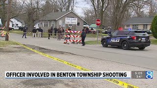 Suspect shot by trooper after hitting officer with vehicle in Benton Harbor