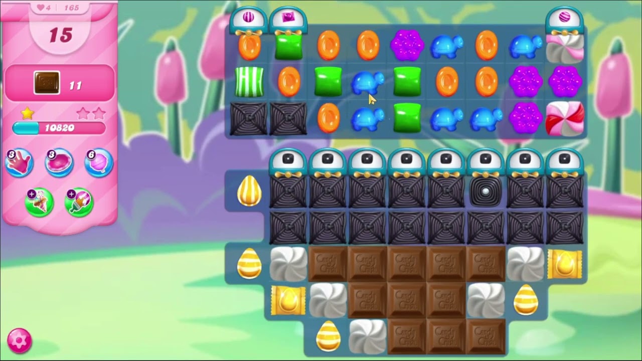 Candy crush saga level 165 *** gameplay
