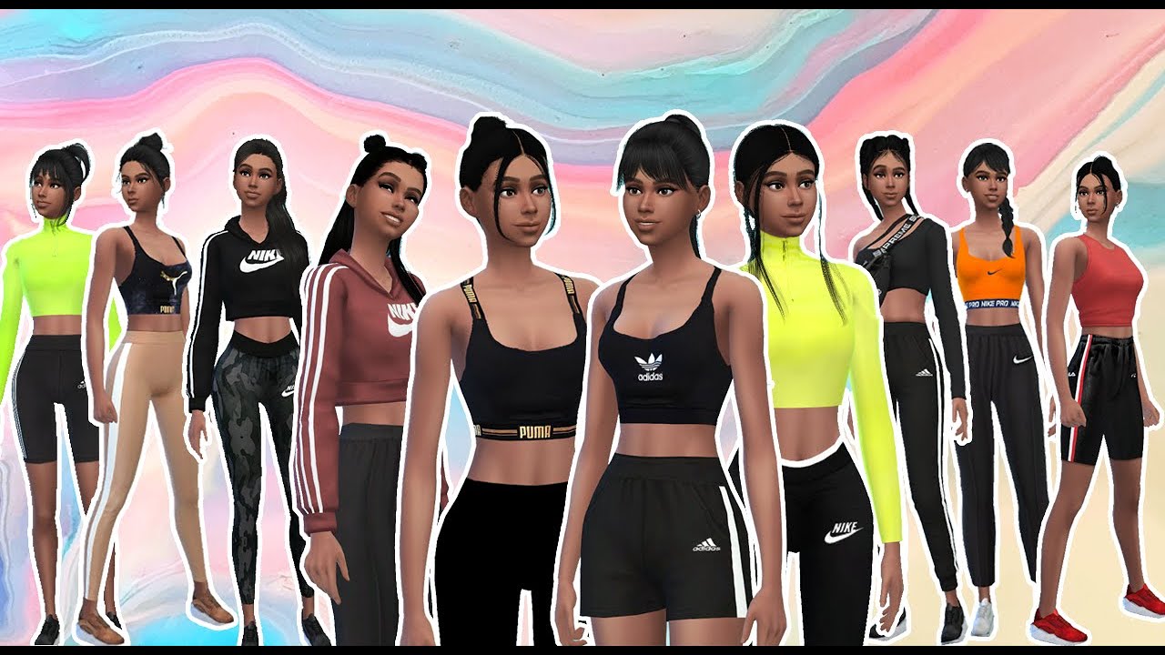 10 WORKOUT OUTFITS +CC LINKS THE SIMS4 YouTube
