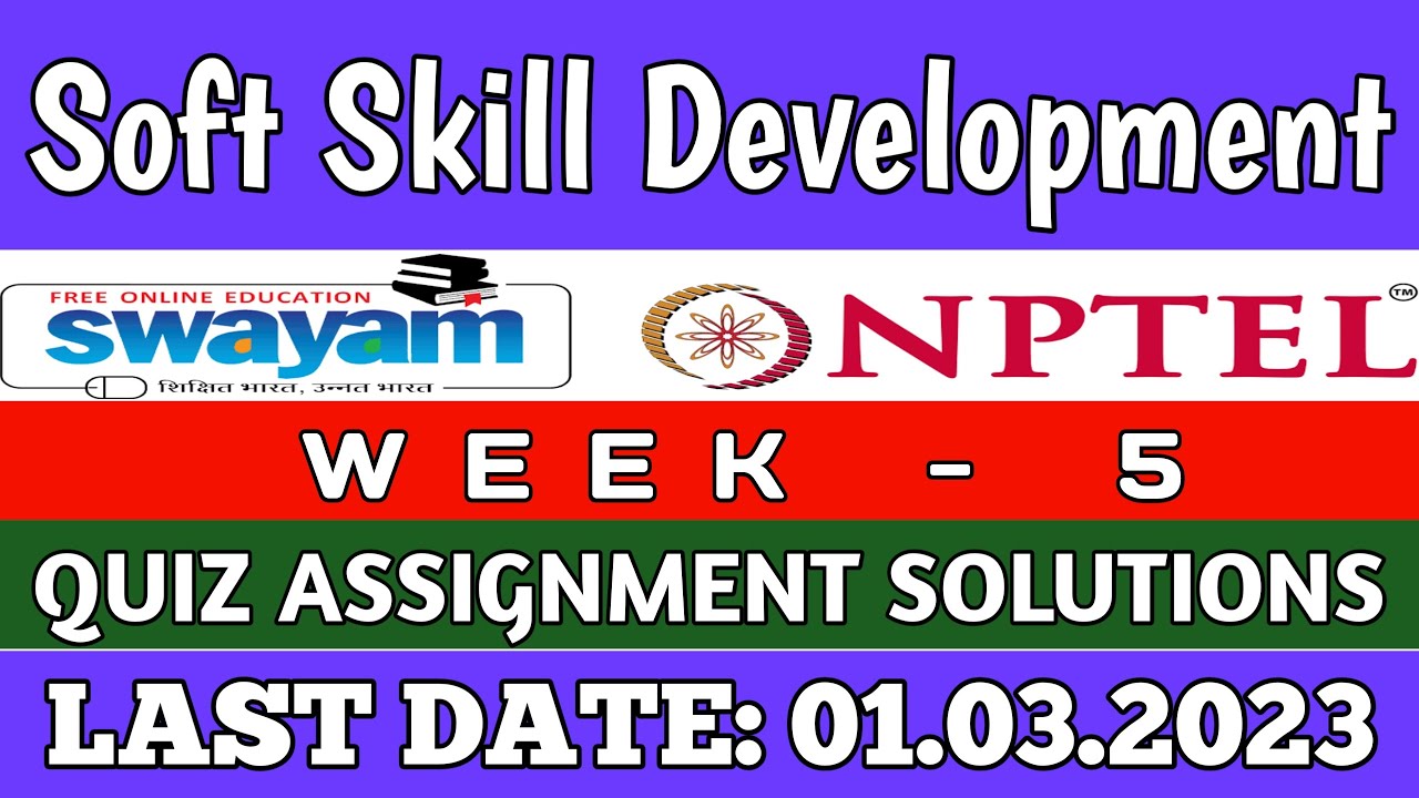 nptel soft skills assignment 5 answers 2023