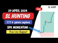Live banknifty sl hunting trade  banknifty intraday trade  29 april 2024