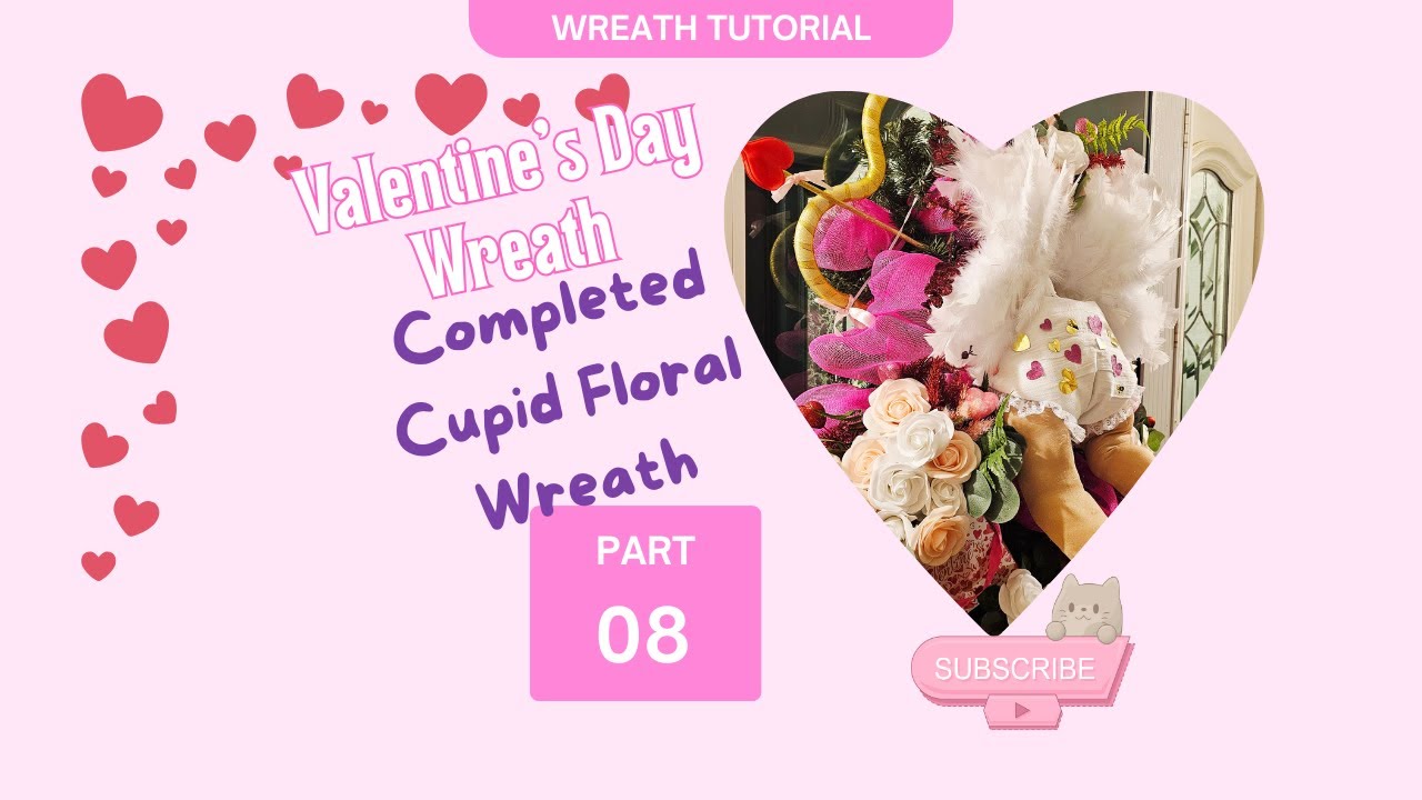 Cupid Valentine s Day Wreath Completed