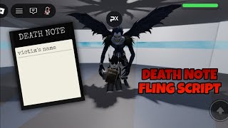 DEATH NOTE FLING SCRIPT | ROBLOX EXPLOIT 