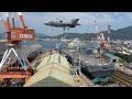【空母化改修(31)】護衛艦「かが」日々変わる…艦首！？生映像です！戦闘機F-35B映像！【戦艦大和造船所】海上自衛隊 呉基地 2022年7月18日19日 20日 DDH-184【岩国米軍基地】
