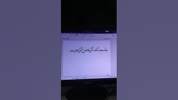 "Urdu Code Se MS Word Mein Bismillah Likhne Ka Asaan Tarika"#urdu #shortcutkeys #msword