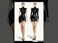 Sleek obsidian black mini dress with architectural lines and a bold back cut-out.🖤✨ #moderndress