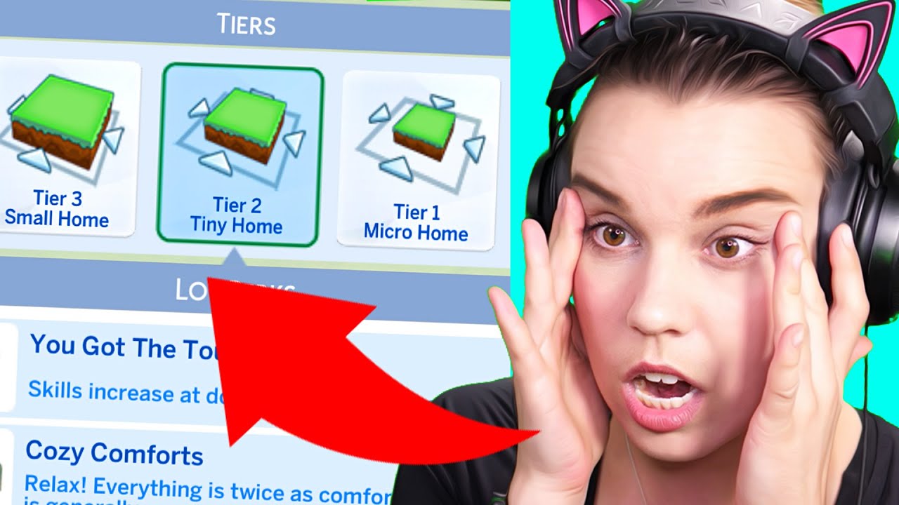 I tried The Sims 4 Tiny Living TINY Home Challenge! - YouTube