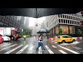 ⁴ᴷ Walking NYC Summer Streets 2018 in the Rain from 59th Street to Foley Square