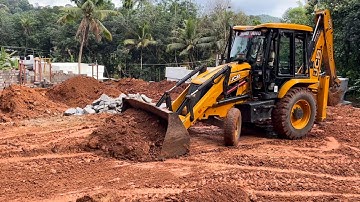 Jcb 3dx transporting soil to fill wet corner of plot #jcb #jcb3dx #jcbcartoon #jcblover #jcbdozer