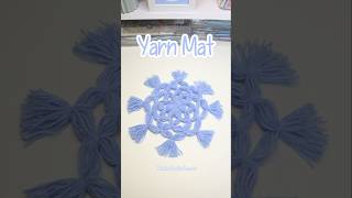 DIY Handmade Yarn Mat ✨ Woolen Table Mat #woolencraft  #shorts #youtubeshorts #craft