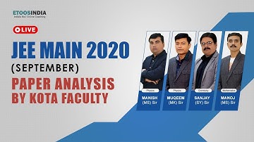 JEE Main 2020 Paper Analysis (2 Sep.)  | JEE Main Paper Discussion | Etoosindia