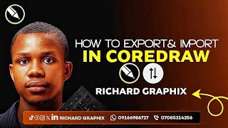 How to export and import in Coreldraw