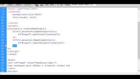 jQuery Agregar y quitar clases