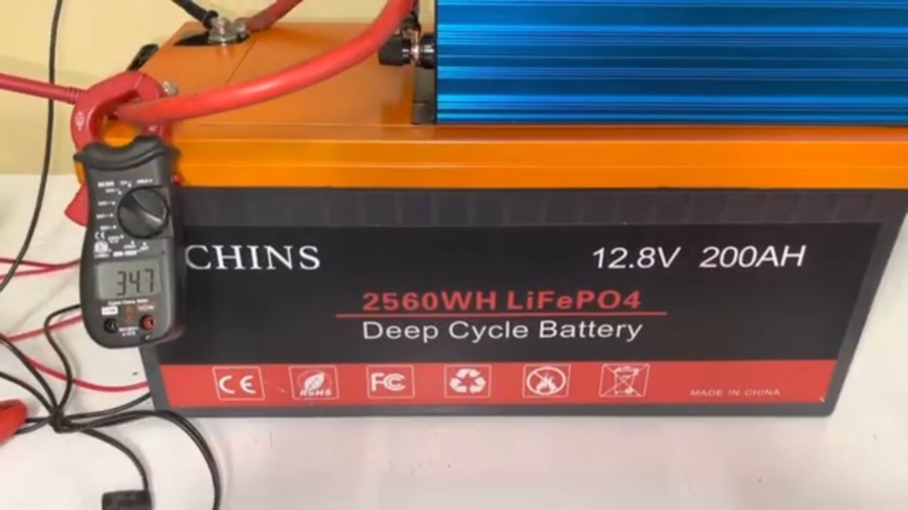 CHINS 12V 200Ah PLUS LiFePO4 Lithium Battery - Built-in 200A BMS, Perfect  for Replacing Most of Backup Power, Home Energy Storage and Off-Grid etc.