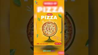 Pizza  Social Media Post Design in canva #shorts #canva #poster #pizzadesign #pizza #design