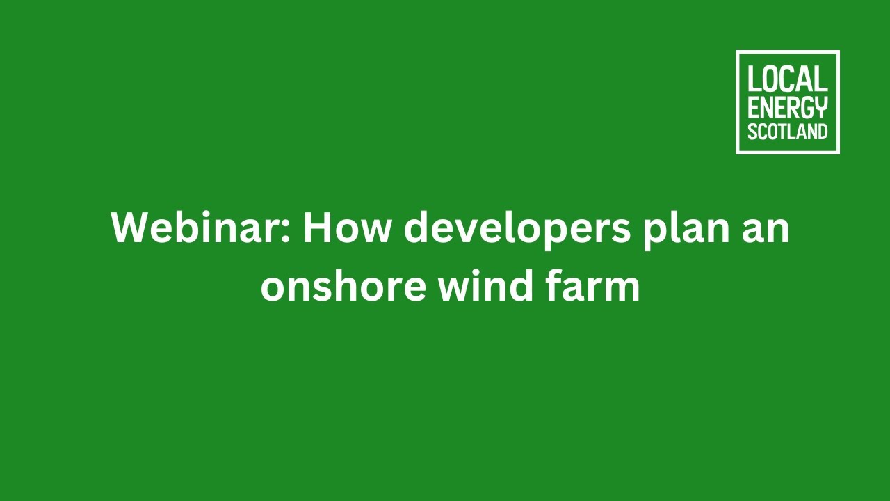 Webinar: How developers plan an onshore wind farm