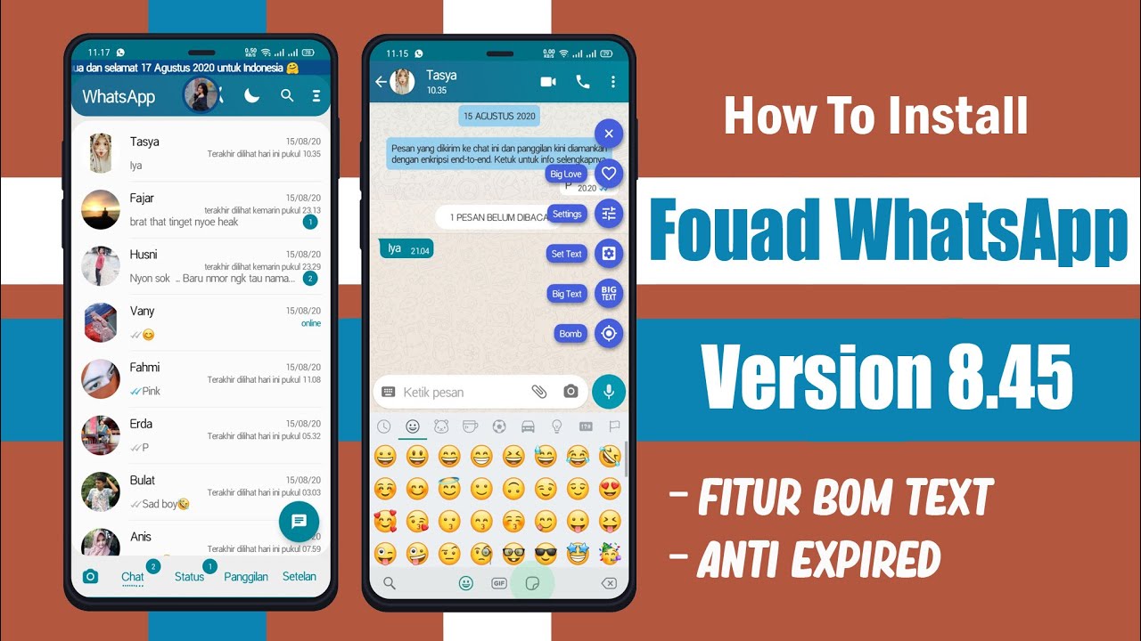 Fouad WhatsApp v9.50 New Fitur Bisa Bom Text YouTube