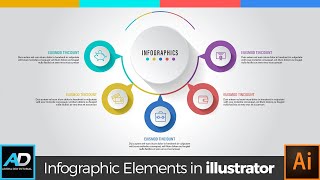 Infographic Elements Design template 018 | Infographic Illustrator Adobe Illustrator Tutorial