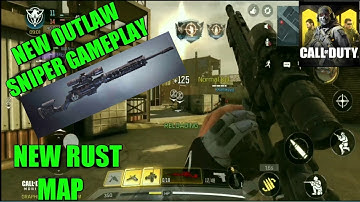 NEW OUTLAW SNIPER GAMRPLAY IN NEW  RUST MAP(COD MOBILE)
