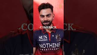 Setback?? Nah!! It's Comeback🔥 #ipl #royalchallengersbangalore #rcb #trending #viratkohli