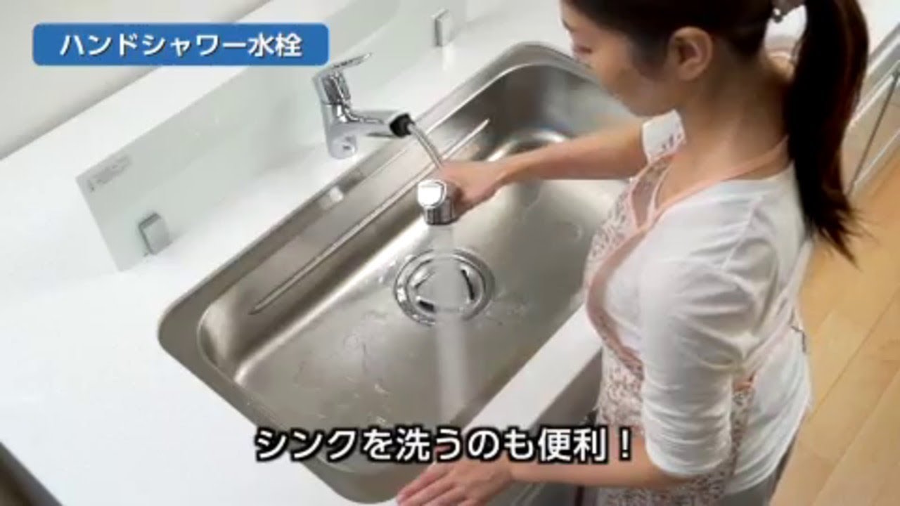 ハンドシャワー対応キッチン水栓 TOTO 台付シングル混合水栓(タッチ、ハンドシャワー、寒冷地用