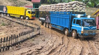 Supir JAGO🔥truk TRIBAL PANJANG FUSO BELUP SUPER GREAT muatan BERAS‼️melati BUKIT BERLUMPUR 