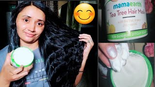 Mamaearth Hair Mask Review | thekusum TheKusum | How to apply With Demo and Results ||