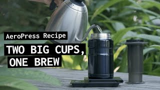 Make 2 Coffees in 1 Brew - Share This AeroPress Coffee with A Friend! #coffeewithfriend
