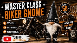 DIY Biker Gnome BOY | Part 1| Tutorial 🏍️ | Step-by-Step Handmade Gnome | 50 cm