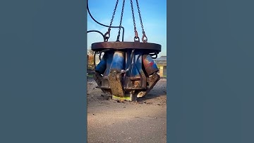 How a Hydraulic Pile Cutter Breaks Concrete in Seconds #shorts