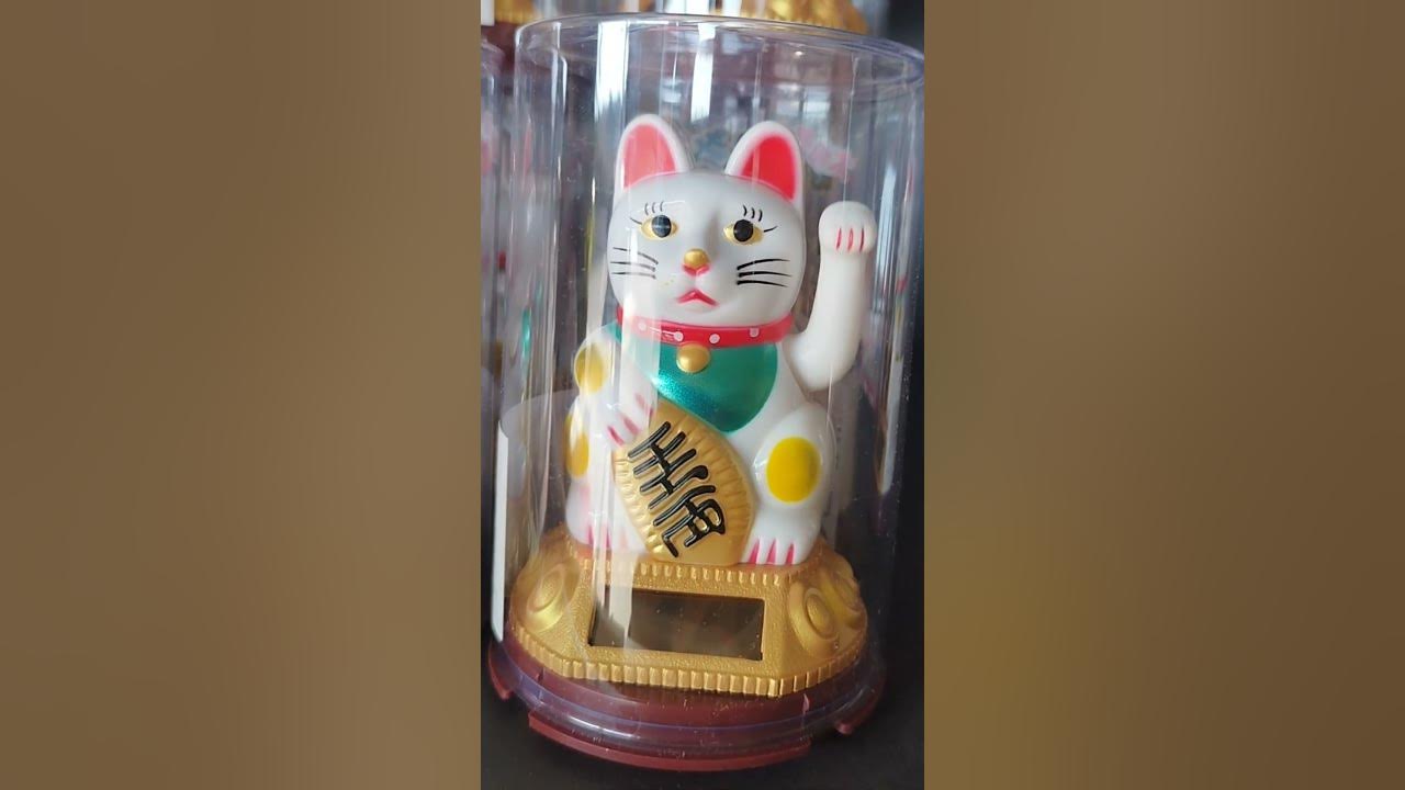 Lucky Solar Cat - Maneki Neko #shorts #manekineko #luckyneko #luckycharm #luckycat #youtubeshorts