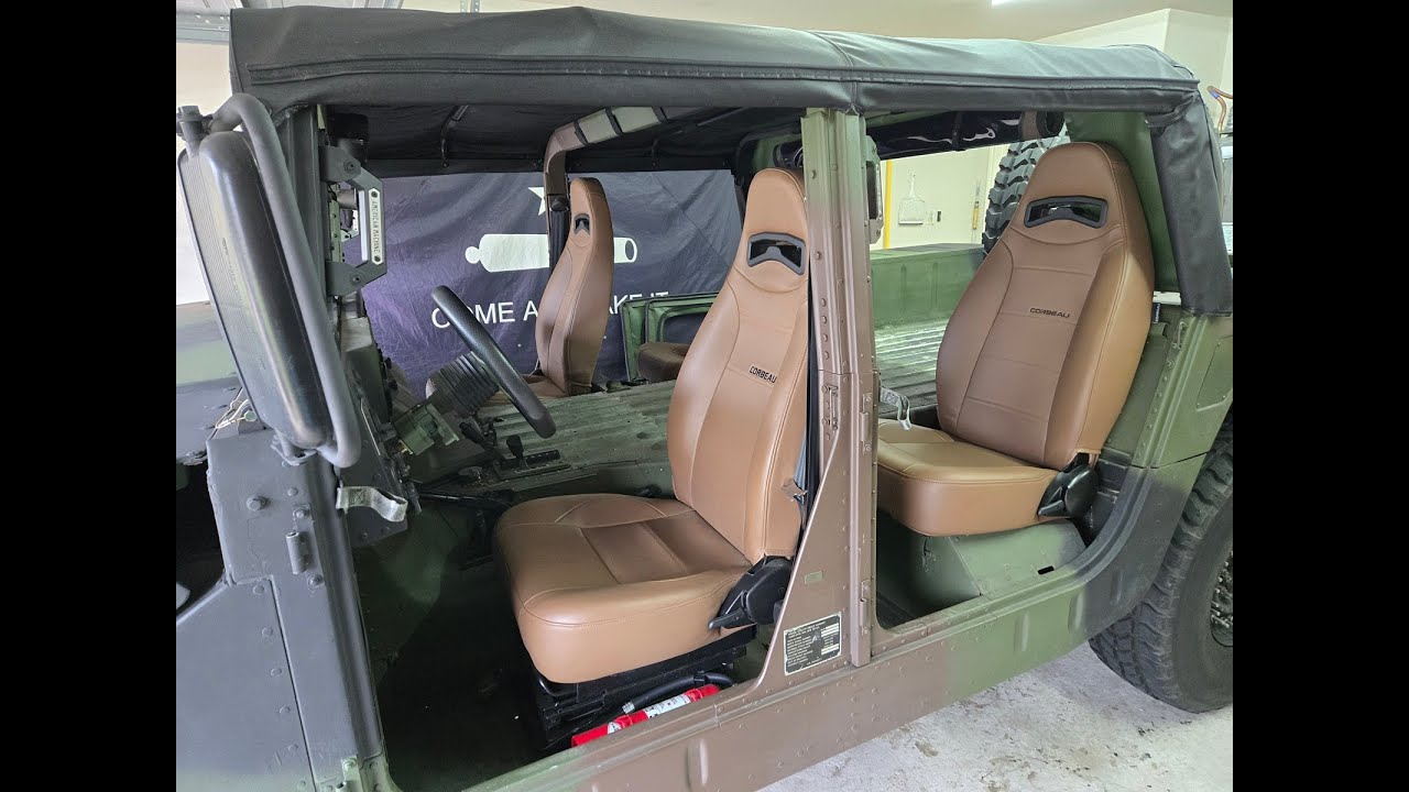 New Rear Seats for the Humvee! - YouTube