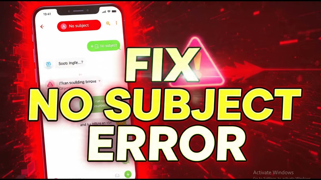 How to solve  No Subject  message errors in Android group chat