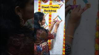 Diwali theme bacdrop idea / Diwali Decoration / Festive Decoration / DIY home decor #festivedecor