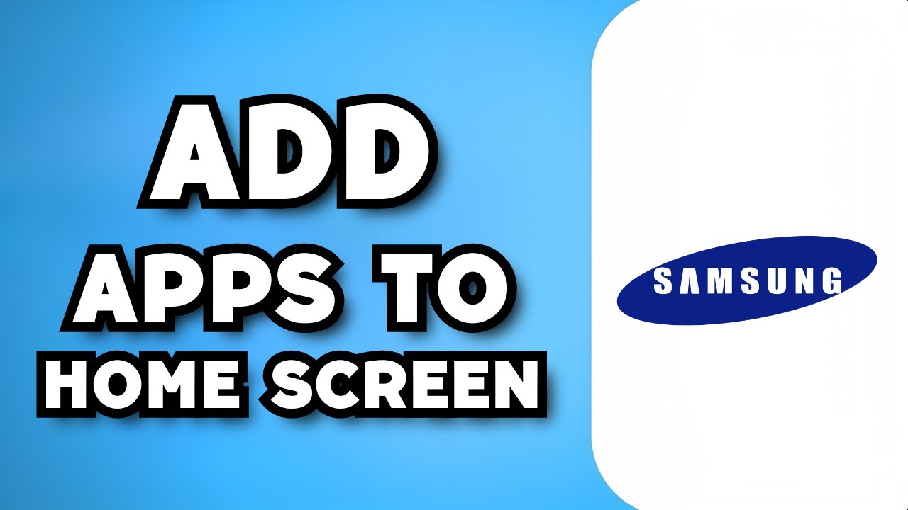 How To Add App To Home Screen Samsung Smart TV 2023 Guide YouTube