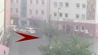 2016-07-26 Unwetter Starkregen Gully Fontaine - Nürnberg