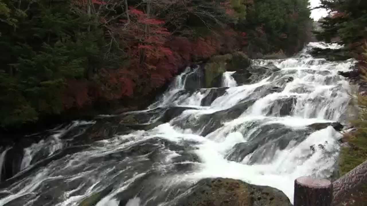 深山の滝　パステル画　奥日光 深山の滝 パステル画 奥日光