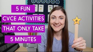 5 Fun CVCe Activities That Only Take 5 Minutes to Prep