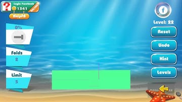 Paper Folding - Origami System Level 22 Solution Cheat | 3 Stars Guide