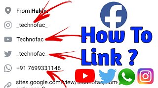 Facebook এ YouTube, Instagram, Twitter, WhatsApp কিভাবে Link করবেন? | Add Other Social media Link