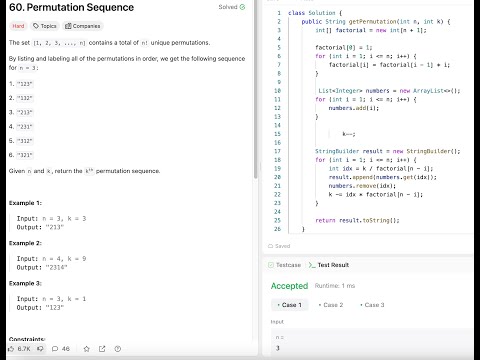 LeetCode: 60. Permutation
