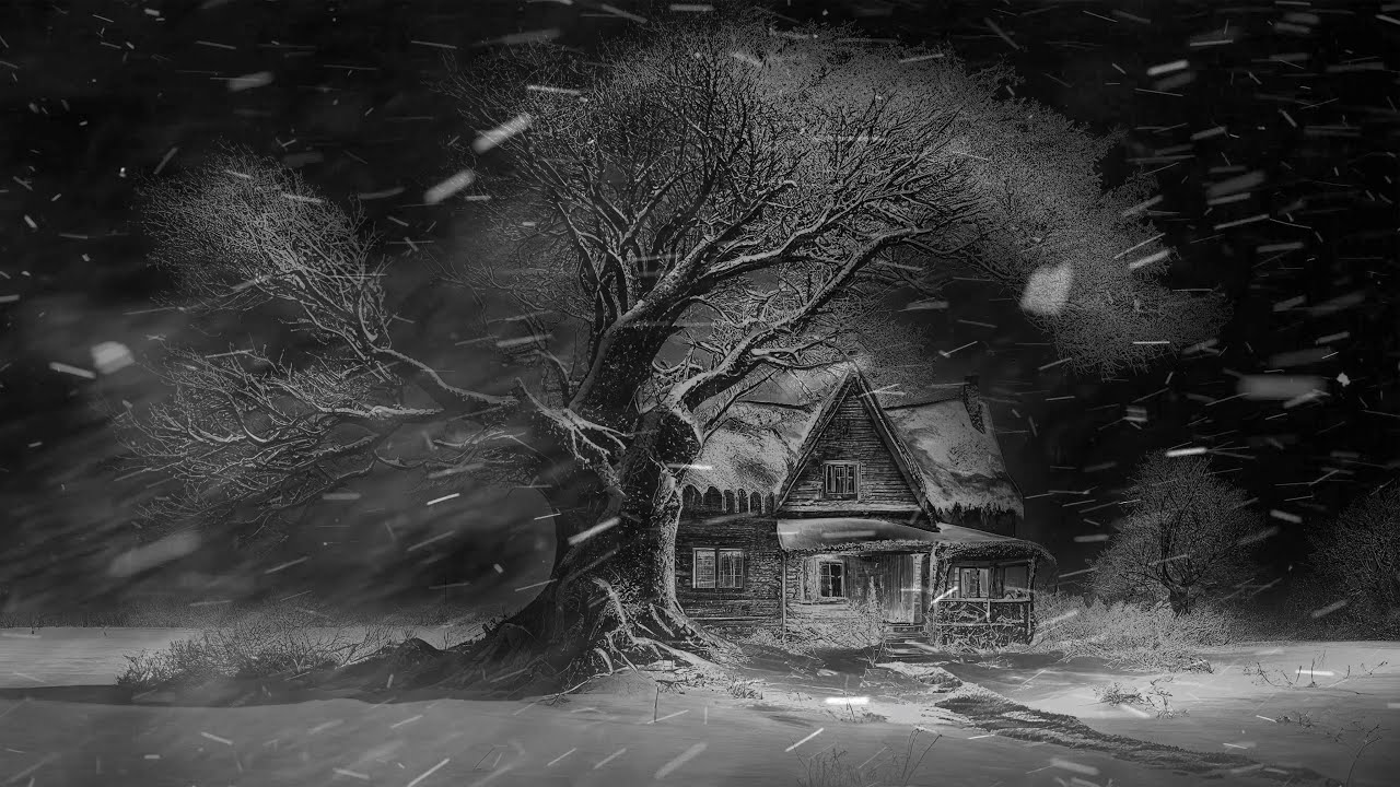 Heavy Snow Wind Blowing at Night | Strong Blizzard & Icy Howling Wind ...