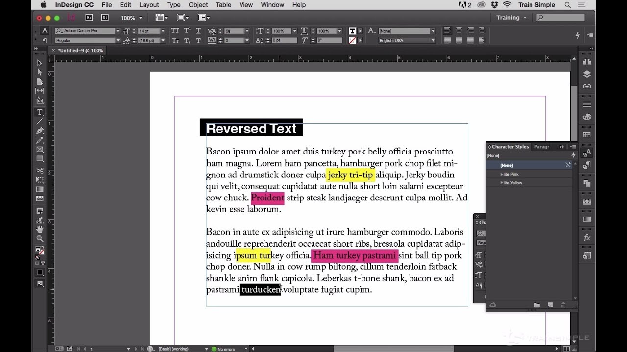 Highlighting at the Character Level - InDesign Tip of the - YouTube