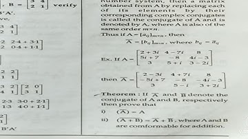 Conjugate of a Matrix:- Definition and Example