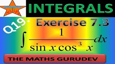 Question 19 Exercise 7.3, Class 12 Maths, Integrals, NCERT solutions by THE MATHS GURUDEV,EX7.3 Q19