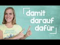 German Lesson (77) - Da-Compounds - Part 1: dafür - damit - darauf - B1