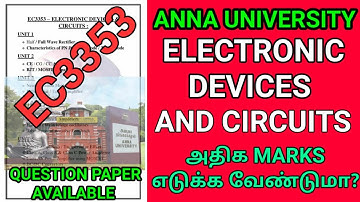 Engineering 2nd Year Electronic Devices and Circuits Important Questions | Anna University EC3353