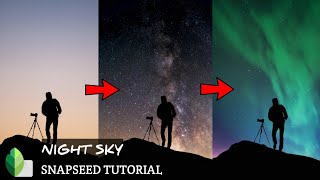 Add night sky to an image using Snapseed| Replace background sky | Composite images screenshot 3