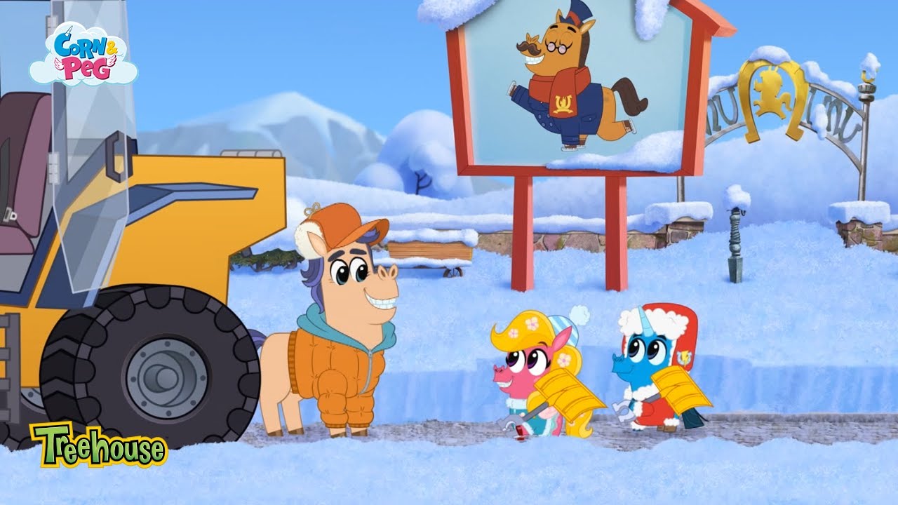 Corn & Peg Snow Service Clip Treehouse YouTube