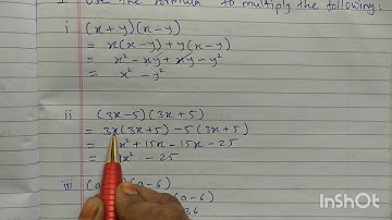 7th Std Maths Chapter 14 Algebraic Formulae  Expansion of Squares  P. S. 51 Part 1